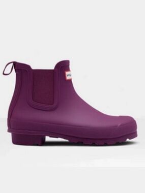 Hunter Refined Chelsea Rain Boots - Purple | 7